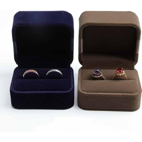 1pcs 7.6x6.5x5.3cm navy bule color Flannel jewelry box Bracelet / Earring Box Pendant box round jewelry box jewelry packaging