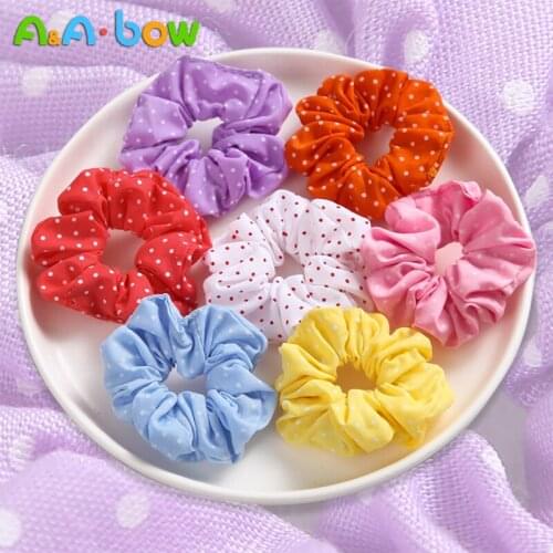 1pcs Elastic Dot Hair Band for Baby Girls Solid Color 7cm Nylon Women Hair Bands Infant Headwear Baby Girl Hair Accessories