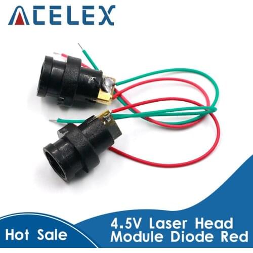 10pcs DC 4.5V Laser Head Module Laser Dot Diode Red Plastic Gyro Module Best Price