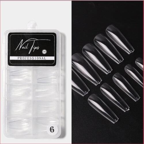 100Pcs Transparent Fake Nail No trace Press On Nail Tips Removable False Nails Tips Extension Tools for Manicure