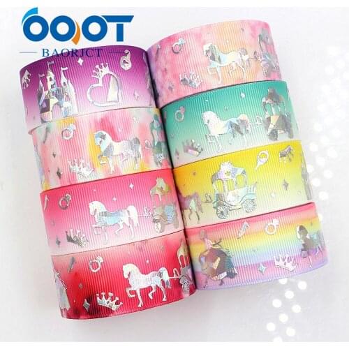 185122,1'' 25MM 10yards cartoon Laser Silver Printed grosgrain ribbon,DIY handmadeHair accessories Material wedding gift wrap