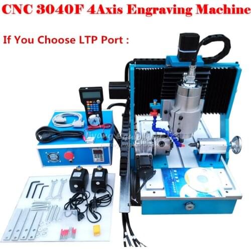 4Axis CNC Machine 3040 1.5KW Linear Guide Rail CNC router Engraving Drilling and Milling Machine With Limit Switch for Metal Cut