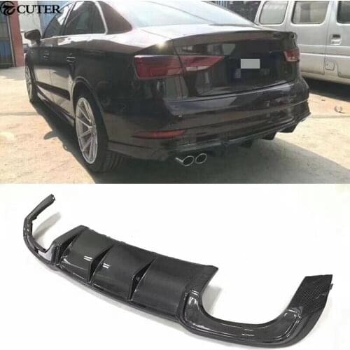 A3 S3 Car Body Kits Carbon Fiber rear bumper lip diffuser for Audi A3 S3 rear bumper 13-16