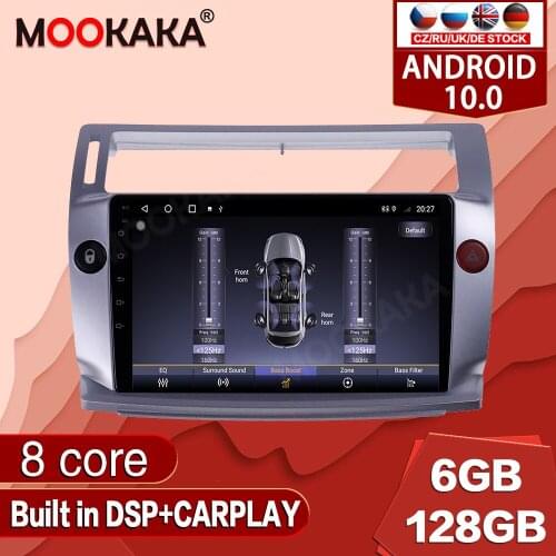 Android 10.0 For Citroen C4 C-Triomphe C-Quatre 2004-2014 Car Multimedia Player GPS Navigation Auto Stereo Recorder Unit Audio