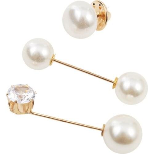 2021 Pearl Long Brooch Pin For Diy Brooches Lapel Dress Parts Pins Fashion Jewelry Clothes Accessories Wholesale Sales Broches