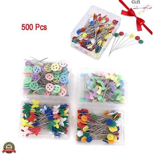 Patchwork Pins Straight Button Flower Head Pins Decorative Safety Pins For Sewing DIY Arts and Crafts Sewing Accessories Pins