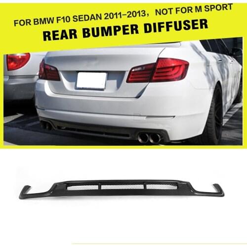 For F10 F18 Standard Bumper 2011 - 2013 Carbon Fiber / FRP Rear Diffuser Lip Bumper Guard for BMW 5 Series