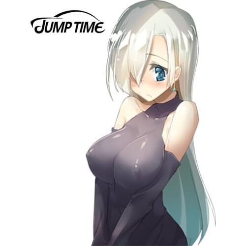 JumpTime 13cm x 6.8cm Nanatsu no Taizai Cartoon Sexy Beauty Anime Girl Elizabeth Liones Car Bumper Accessories Decals