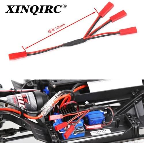 Three In One Cable Esc Power Supply External Wiring Jst For 1/10 Rc Crawler Car Defender Traxxas Trx4 Tactical Unit Bronco