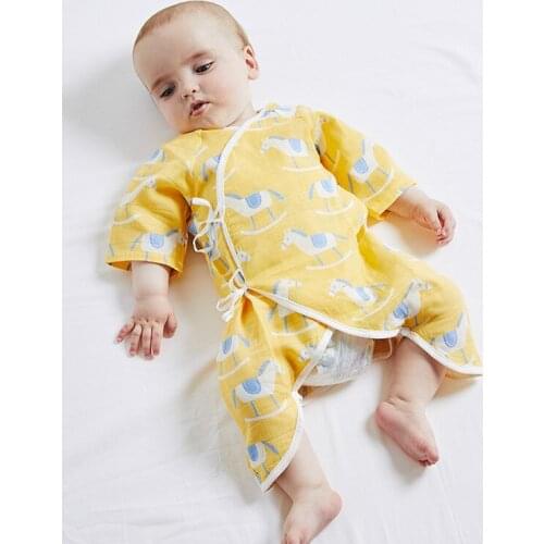 Cartoon Newborn Toddler Kids Bottoming Climbing Suit Cotton Baby Boys Girls Long Sleeve Rompers One-piece Clothes 0-6Months