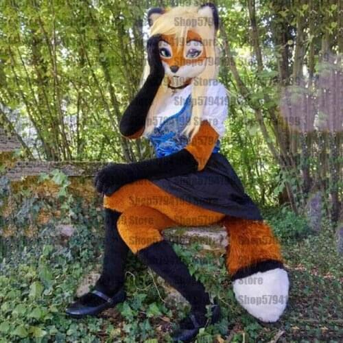 Halloween Costumes for Women 2021 New Fox Dog Wolf Mascot Costume Set Cosplay Party Game Costume Advertisement