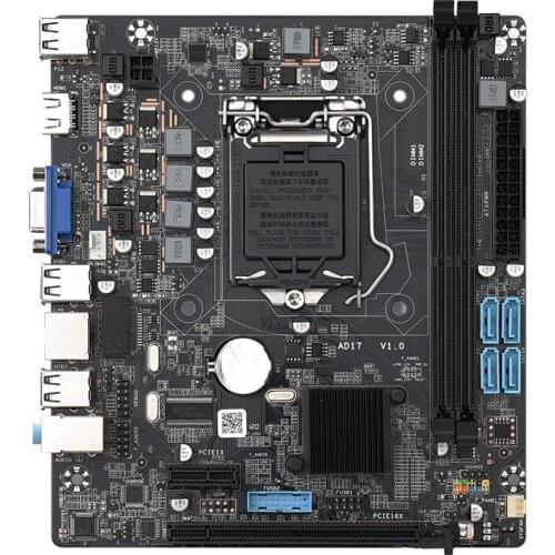H55M Motherboard with Dual DDR3 Memory Slots PCI-E 8X Graphics Slot VGA+HDPorts Support for LGA1156(Core i5/i3) Processor