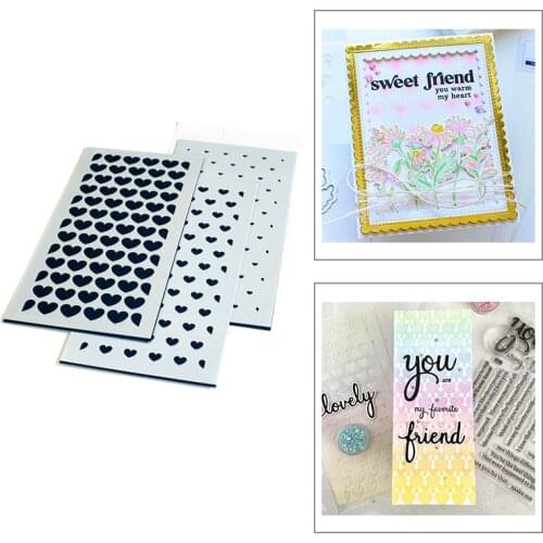 2021 New Heart Pattern Layered Plastic Stencil For DIY Craft Making Background Card Scrapbooking No Metal Cutting Dies and Stamp