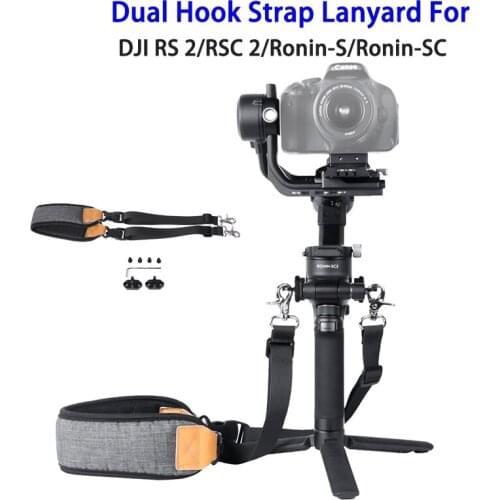 NEW Dual Hook Strap Stress Reliever Shoulder Belt Lanyard For DJI RS 2/RSC 2/Ronin-S/Ronin-SC Gimbal Accessories