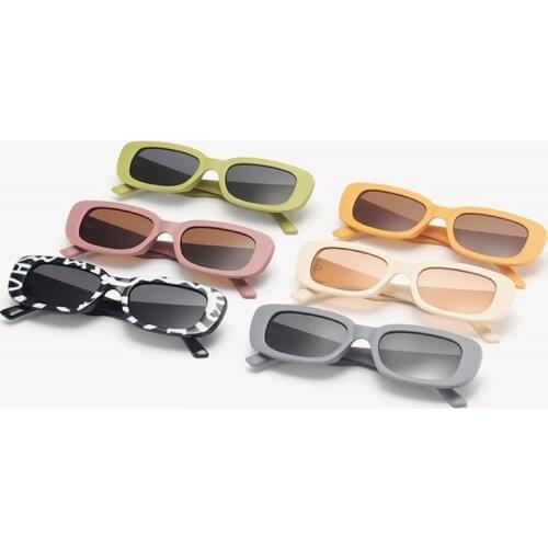 Sexy Womens Cat Eye Sunglasses Fashion Avocado Green Shades for Women Luxury Sun Glasses Female Small Rectangle Glasses Unisex