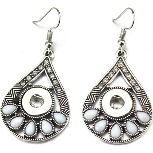 Wholesale Ginger Crystal 12mm Snap Earrings Rhinestone Snap Jewelry DIY Button Earrings for Women