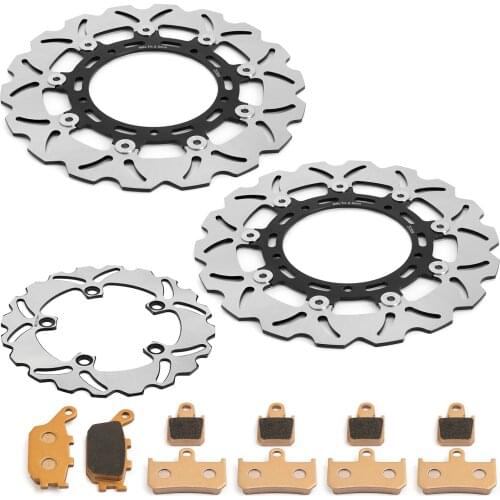 BIKINGBOY For Yamaha YZF R1 2007 2008 2009 2010 2011 2012 2013 2014 Front Rear Brake Discs Disks Rotors Pads Stainless Steel Set