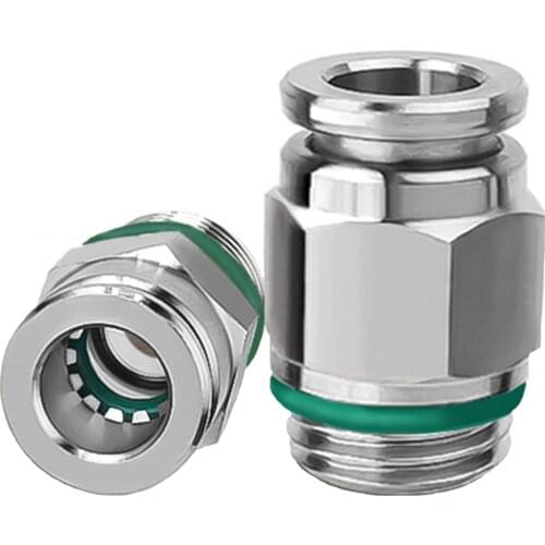 PC pneumatic quick connector 304 stainless steel G thread M5 M6 1/8" 1/4" 3/8" 1/2" BSP external thread pipe water gas connector