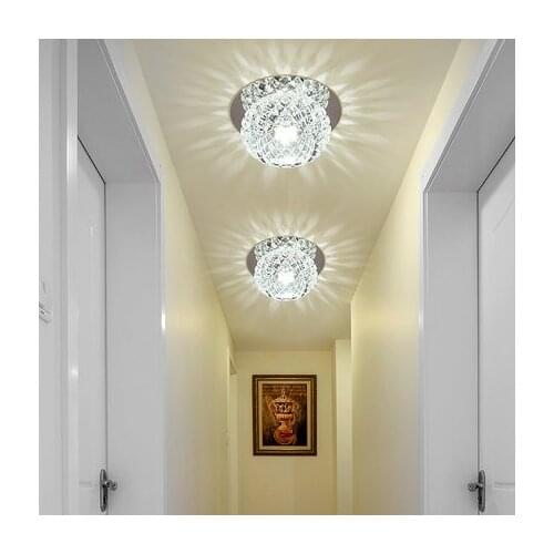 Simple modern light luxury crystal corridor entrance hall balcony Aisle ceiling lamp