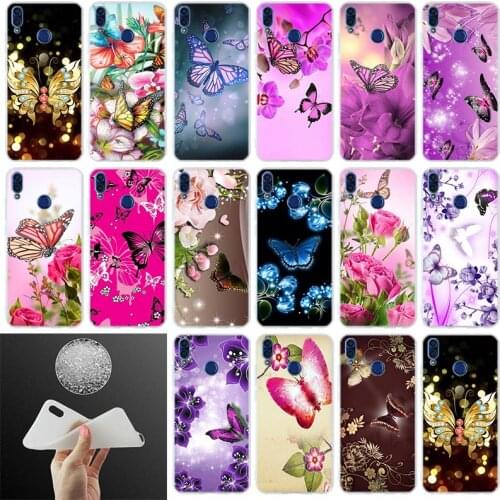 Soft Silicone Cover Phone Case Rose flower Peony Butterfly For Huawei Honor 30 20 10 9 Lite 9a 8a 7a pro 8x 10i 30s