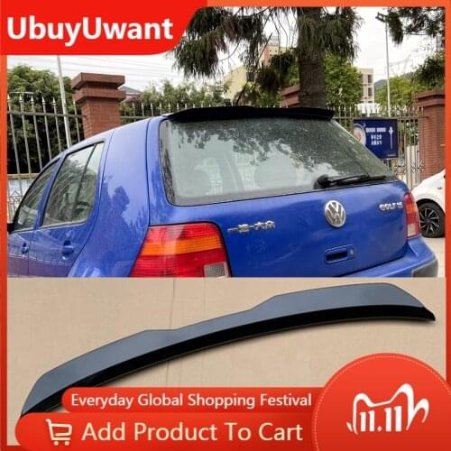 EPFBSQP For 99-06 VW Golf 4 MK4 R32 Hatchback Spoiler ABS Plastic Gloosy Black Car Tail Wing Decoration Rear Roof Lip Spoiler