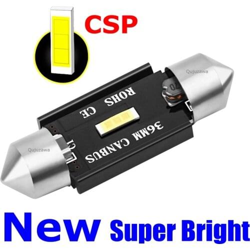 100Pcs Festoon 31mm 36mm 39mm 41mm Super Bright CSP LED Bulbs C5W C10W Canbus No Error Car Interior Reading Light Auto Dome Lamp