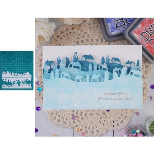 InLoveArts Christmas House Residential Area Metal Cutting Dies Stencil For Scrapbooking Abulm Photo Paper Card Craft Street Dies