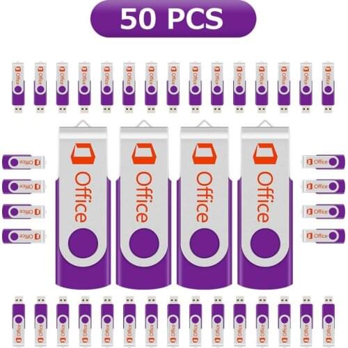 J-boxing 50PCS 64MB USB2.0 Flash Drive Printed Custom Logo Metal Rotating Engraved Personalize USB Memory Stick for Computer Mac