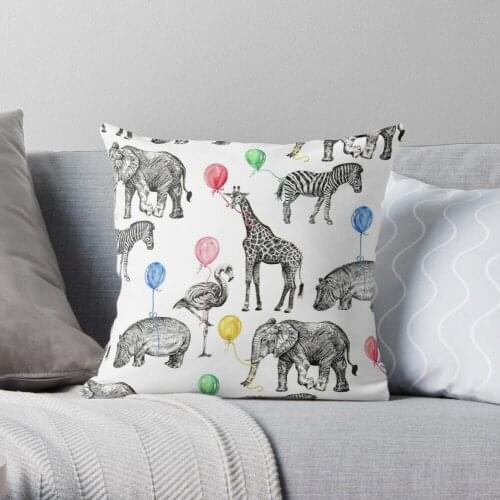Balloon Animals Throw Pillow Cushion Cover Polyester throw pillows case on sofa home living room car seat decor 45x45cm