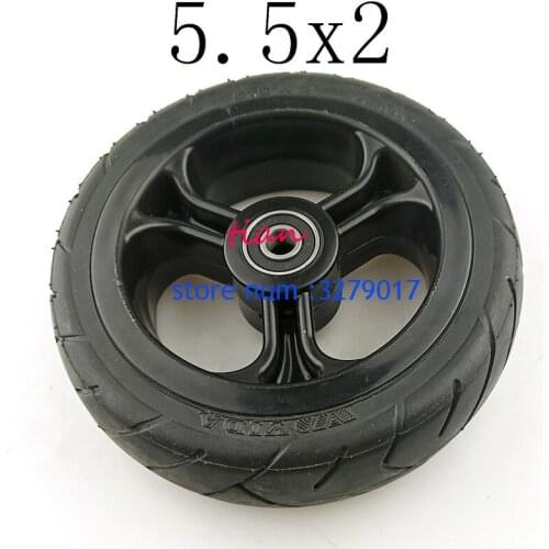 High Performance Hot Sale Solid Wheel 5.5x2 145x40 Fast Wheel F0,jackhot,Nes Carbon Fiber Scooter Solid Tire with Alloy Rim