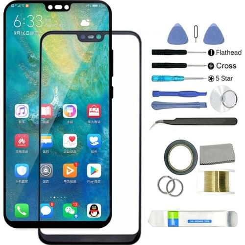 Glass Screen Protector For HUAWEI P20 Lite Front Outer Screen Lens Glass Replacement