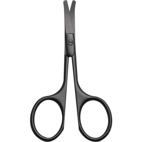 1pcs Stainless Steel Makeup Scissors Black Portable Nose Hair Eyebrow Eyelashes Trimmer Facial Trimming Tweezer Beauty Tools