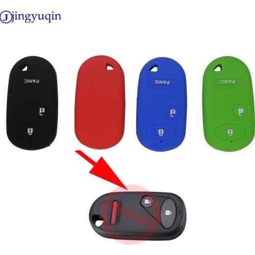10pcs 3 Buttons Silicone Car Key Cover Case For Honda Civic Element Accord CR-V Insight Pilot Remote Key Jacket Car-stying