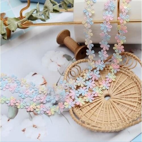 3 Yards/lot 3 Colors Water Soluble Colorful Lace Trim DIY Sewing Accessories Lace Fabric 13mm