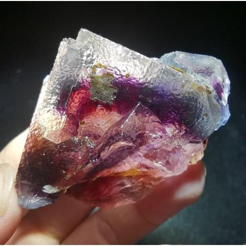 44.5gNatural rare purple fluorite mineral specimen stone and CRYSTAL HEALING CRYSTAL QUARTZ GEM teaching specimen home decoratio