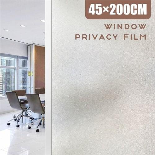 45x200cm Fashion Self-adhesive Window Privacy Film Static Cling Opaque Glass Sticker Home Decor