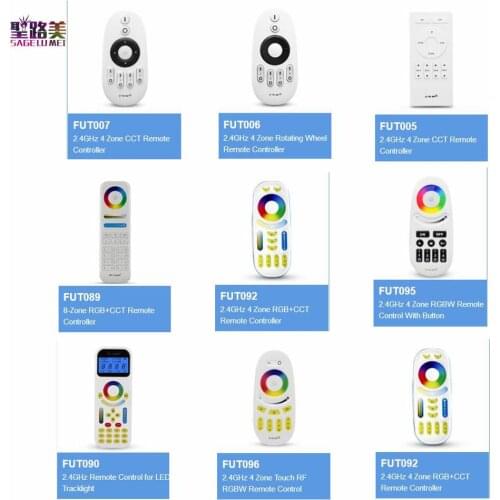 Free shipping Milight 2.4GHZ 4 zone RF RGB+CCT CCT RGBW LED Remote controller use with Mi Light series led controller lamp bulb
