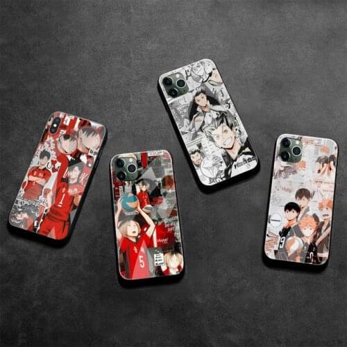 Anime Haikyuu Hinata Attacks Phone Case Tempered Glass For iPhone 12 Pro Max Mini 11 Pro XR XS MAX 8 X 7 6S 6 Plus SE 2020 cover