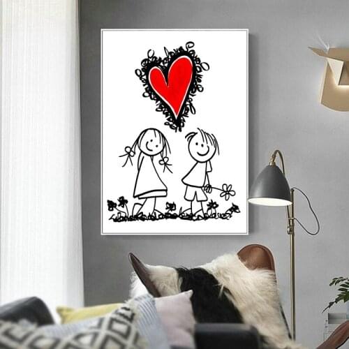 Love And Hope Black And White Lovers Date Wedding Decor Poster And Print Home Goods Wall Art Canvas Painting For Kids Room Decor