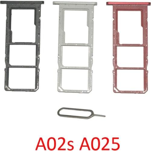 Sim Tray Holder For Samsung Galaxy A02s A025F A025M A025G A025 Original New Phone SD Card SIM Tray Slot Adapter Drawer Part