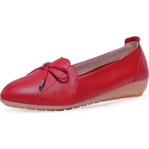 Leisure 19 years of age season new shallow mouth single shoe leather joker 40 and 41