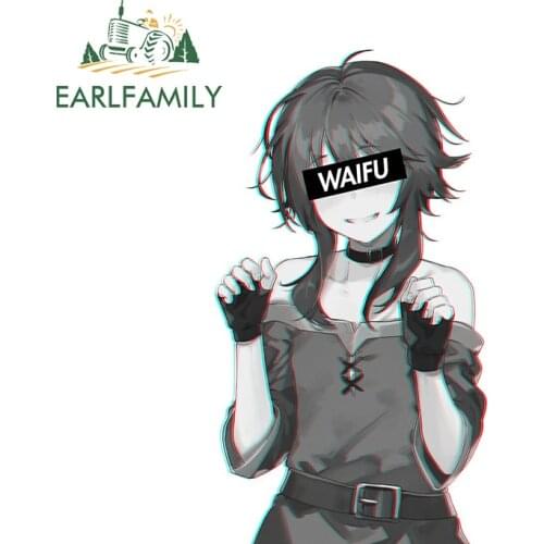 EARLFAMILY 13cm x 7.6cm for Megumin Waifu Material Anime Car Stickers Auto Car Assessoires Decal Funny Graffiti Sticker Decor