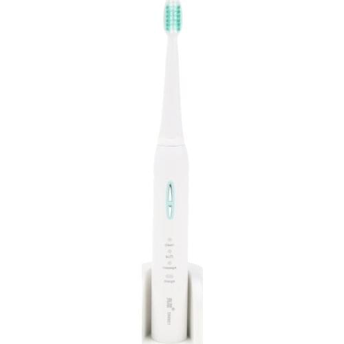 Electric Toothbrush + 3 Replacement Brush Heads w/ Anti-slip Handle, 3 Cleansing Mode Intelligent