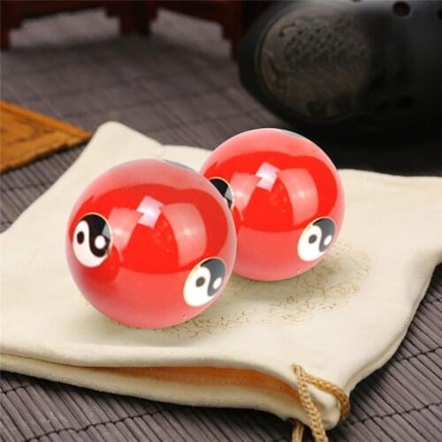 Chinese Health Meditation Balls Hand Finger Exercise Stress Relief Baoding Relaxation Therapy Yin Yang Handballs
