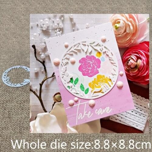 XLDesign Craft Metal Cutting Dies stencil mold leaves ring frame decoration scrapbook Album Paper Card Craft Embossing die cuts