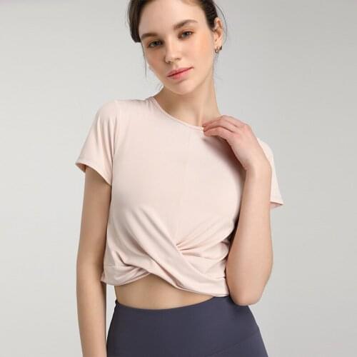 MINDYGOO High Quality Custom Logo Factory Breathable Exercise Running Short SLeeved T Shirt Sexy Fashion Spandex Women