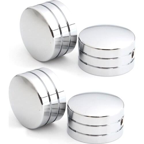 Motorcycle 4PCS Aluminum Chrome Spark Plug Head Bolt Cap Cover For Harley Twin Cam Touring Street Glide Sportster XL 883 1200