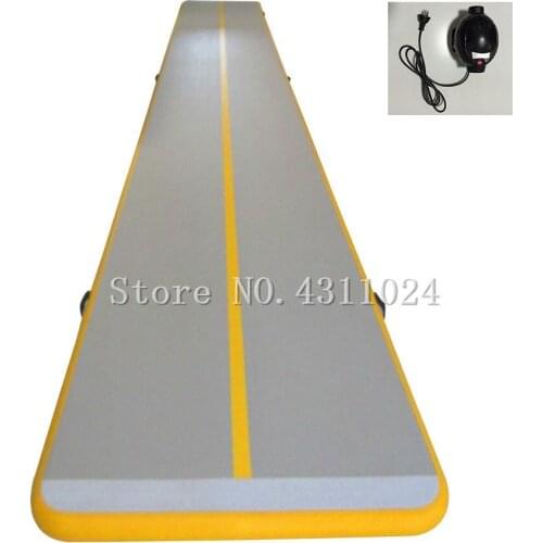 Free Shipping 6*2*0.2m Air Track Tumbling Mat for Gymnastics Inflatable Airtrack Floor Mats with Electric Air Pump