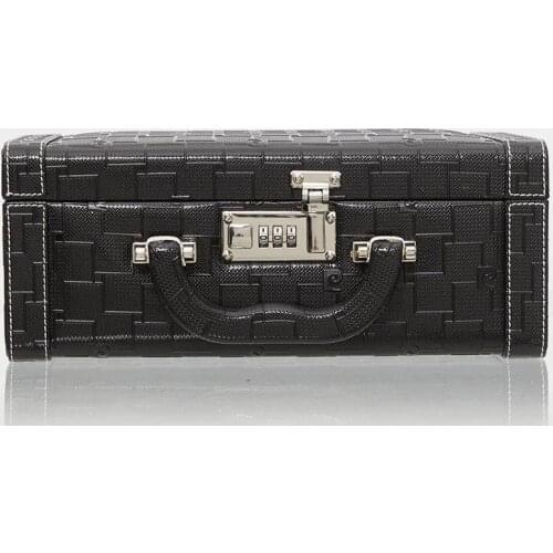 New Cosmetic Storage Box With Mirror Desktop Makeup Organizer Case Dust-Proof Organizer For Cosmetics Leather Covered, Encrypted