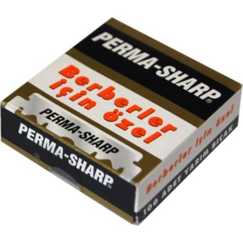 Permasharp Shavette Razor Blades 100pcs, Double Edge Stainless Steal Razor Blade, Close and Smooth Shaver